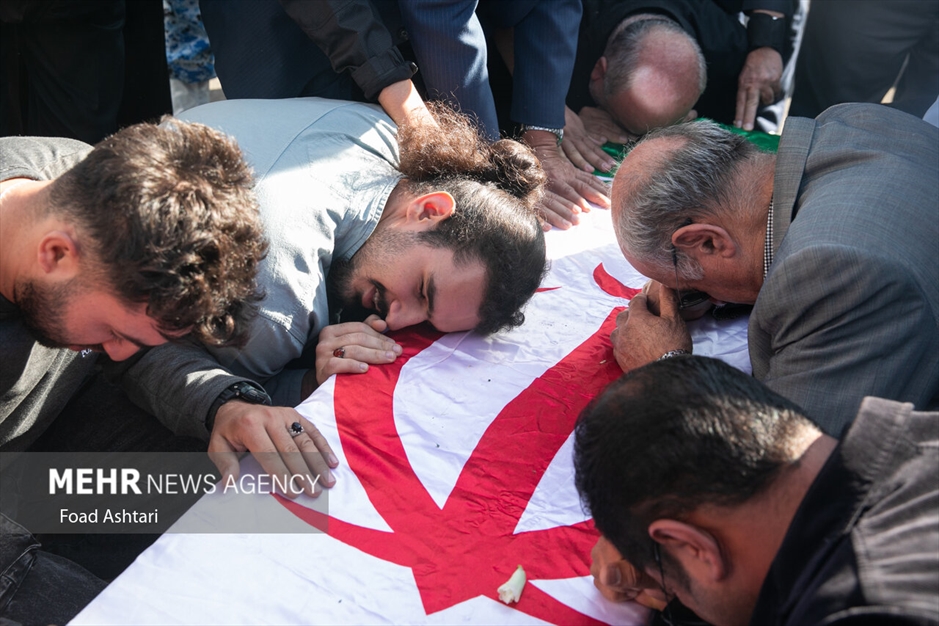 مراسم تشییع پیکر خلبان پیشکسوت محمود ضرابی