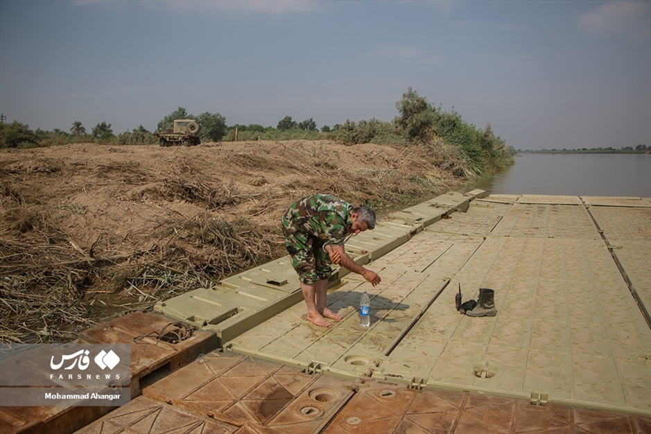 نصب پل شناور «عنافچه» توسط ارتش