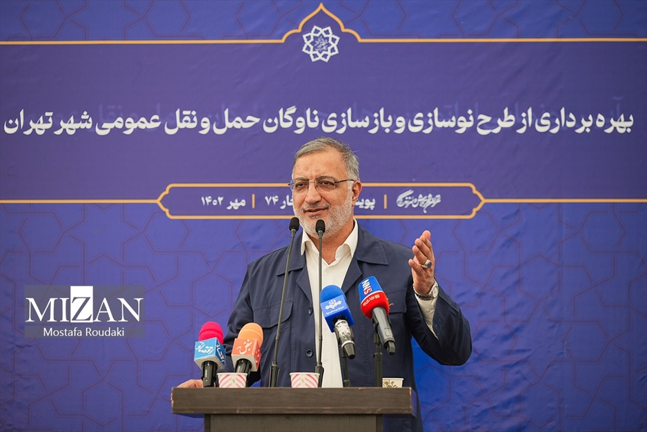  آیین بهره‌برداری از طرح نوسازی حمل و نقل عمومی تهران