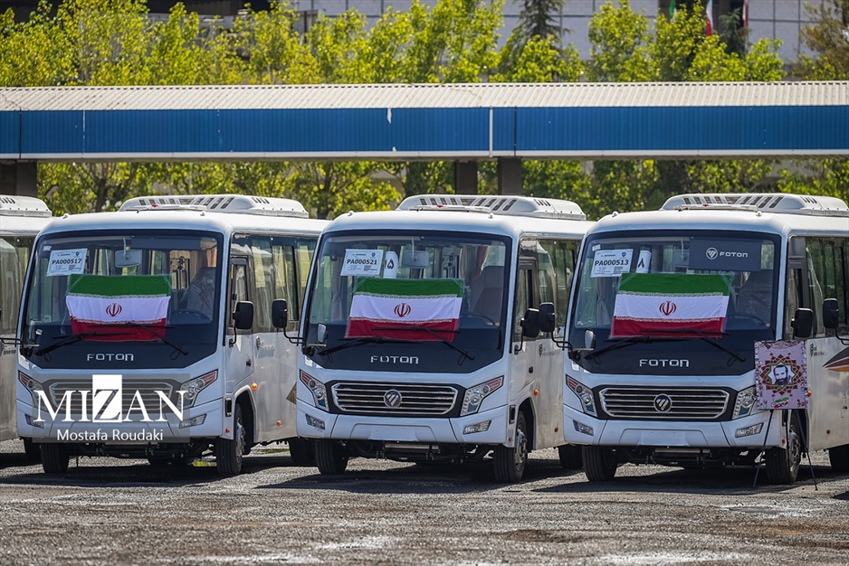  آیین بهره‌برداری از طرح نوسازی حمل و نقل عمومی تهران