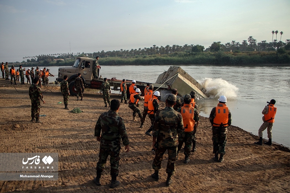 نصب پل شناور «عنافچه» توسط ارتش