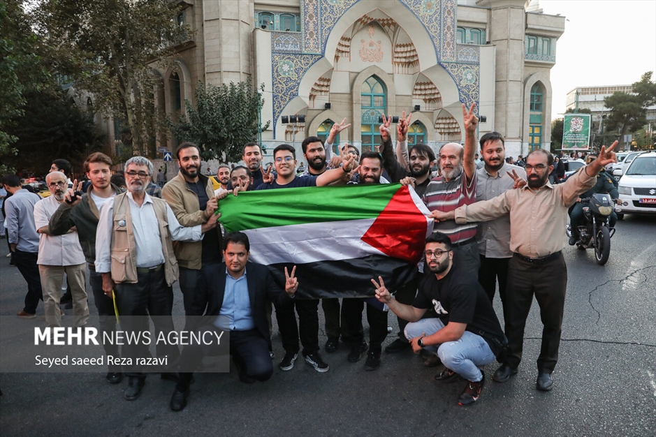 تجمع مردمی در حمایت از پیروزی مردم فلسطین