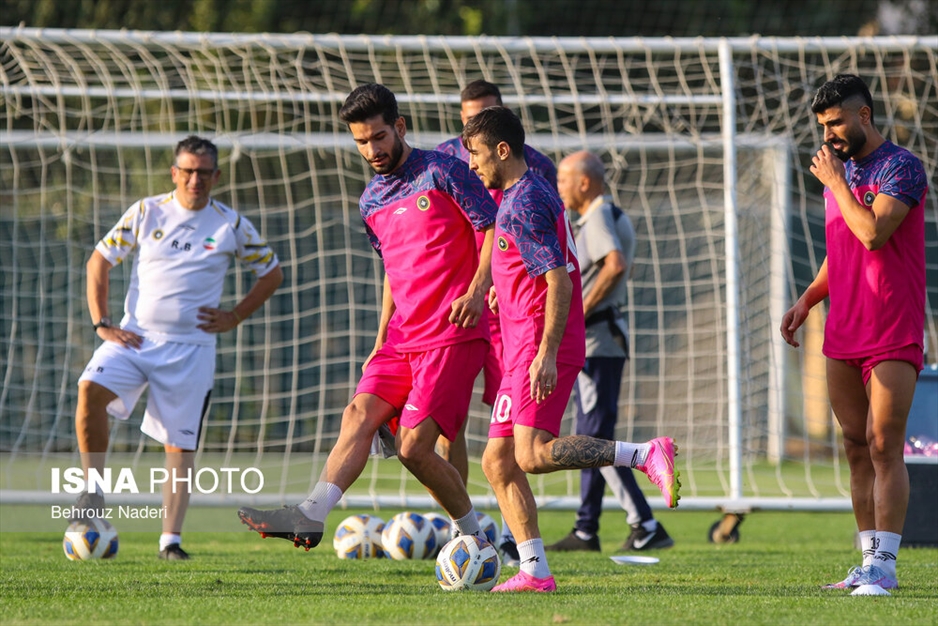 تمرین تیم سپاهان پیش از دیدار با الاتحاد عربستان