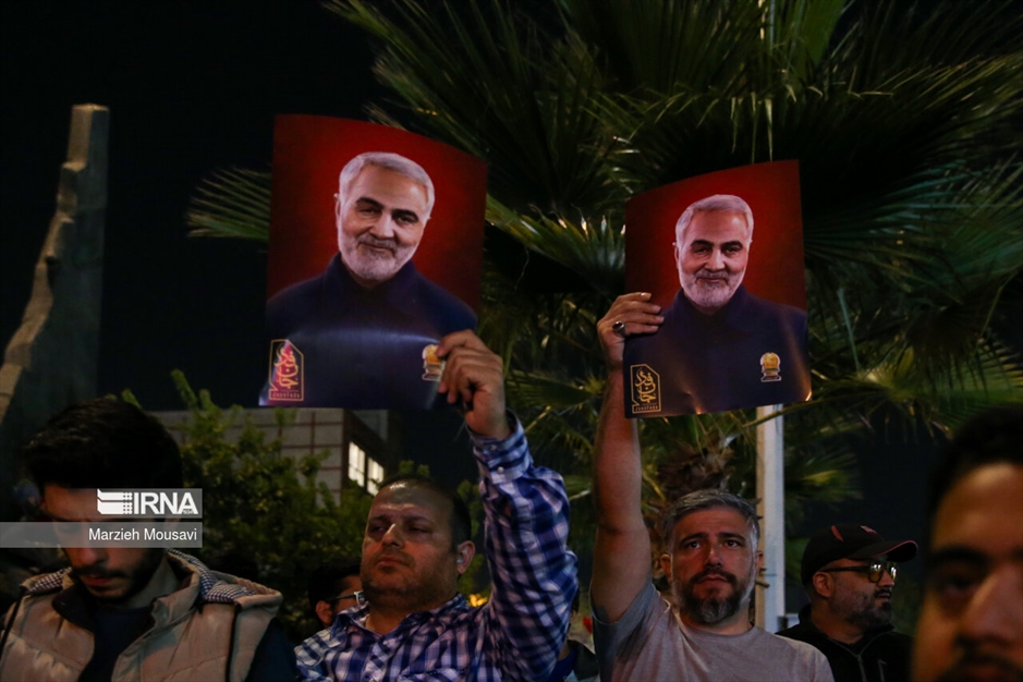 تجمع شبانه مردم در محکومیت جنایت جنگی رژیم صهیونیستی