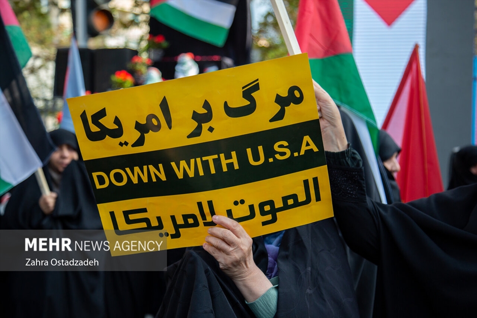 تجمع مادران و کودکان در حمایت از مردم فلسطین