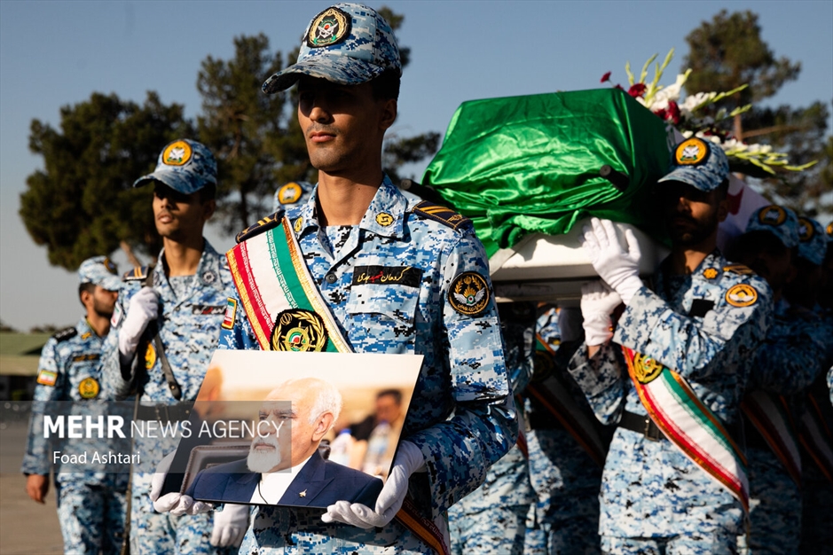 مراسم تشییع پیکر خلبان پیشکسوت محمود ضرابی