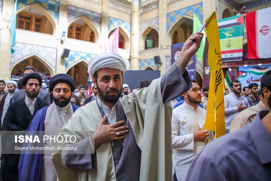 اجتماع بزرگ حوزویان خراسان در حمایت از جبهه مقاومت و فلسطین