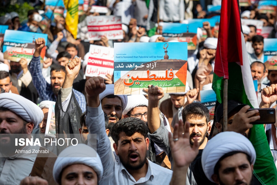 اجتماع حوزویان در حمایت از جبهه مقاومت و فلسطین