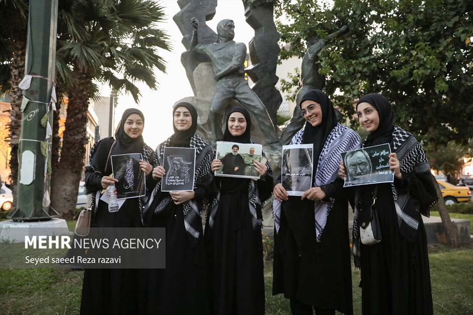 تجمع مردمی در حمایت از پیروزی مردم فلسطین