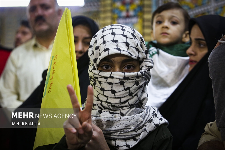 راهپیمایی قمی‌ها در محکومیت بمباران بیمارستان المعمدانی