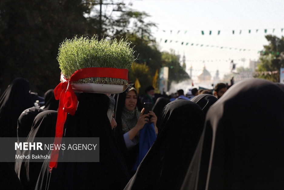 کاروان استقبال نمادین ورود حضرت معصومه سلام‌الله‌علیها به قم