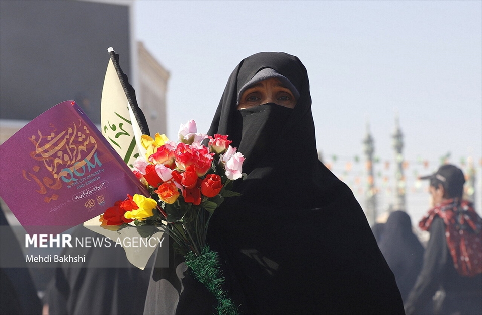 کاروان استقبال نمادین ورود حضرت معصومه سلام‌الله‌علیها به قم