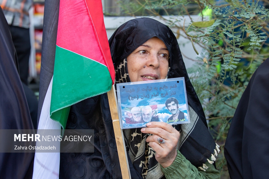 تجمع مادران و کودکان در حمایت از مردم فلسطین