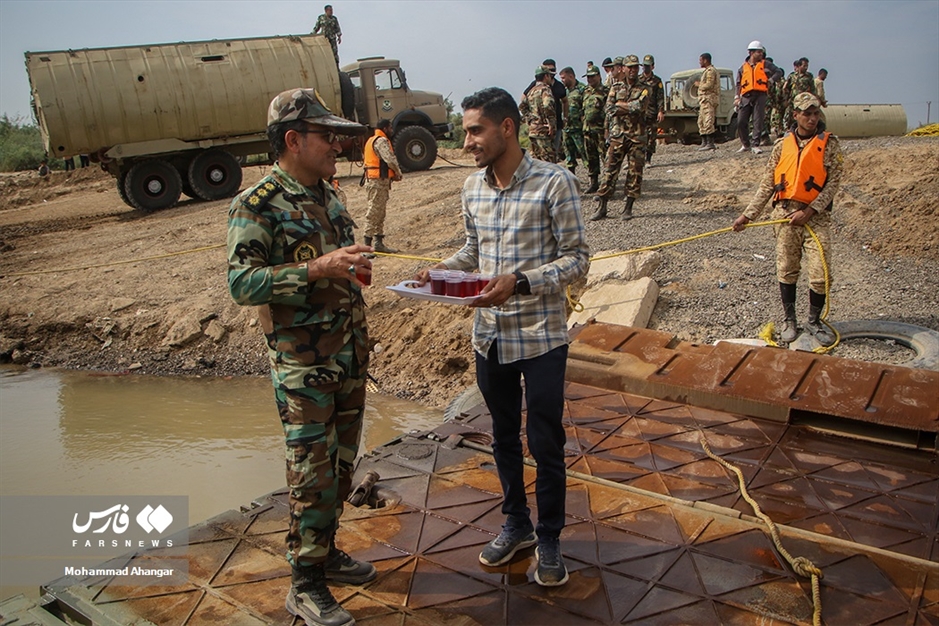 نصب پل شناور «عنافچه» توسط ارتش