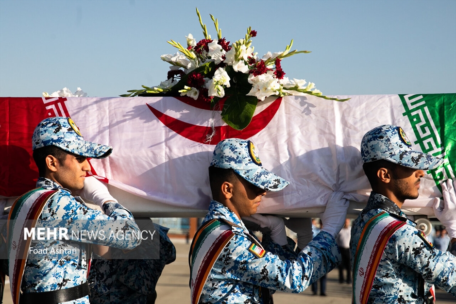 مراسم تشییع پیکر خلبان پیشکسوت محمود ضرابی