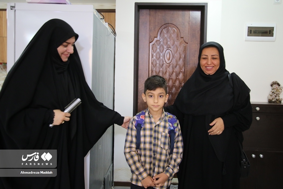 اولین روز مدرسه فرزند شهید مدافع حرم«داوود جعفری»