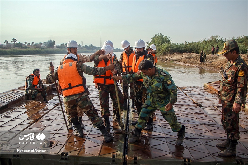 نصب پل شناور «عنافچه» توسط ارتش