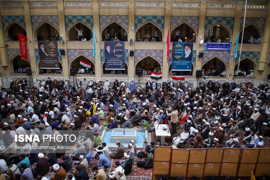 اجتماع بزرگ حوزویان خراسان در حمایت از جبهه مقاومت و فلسطین