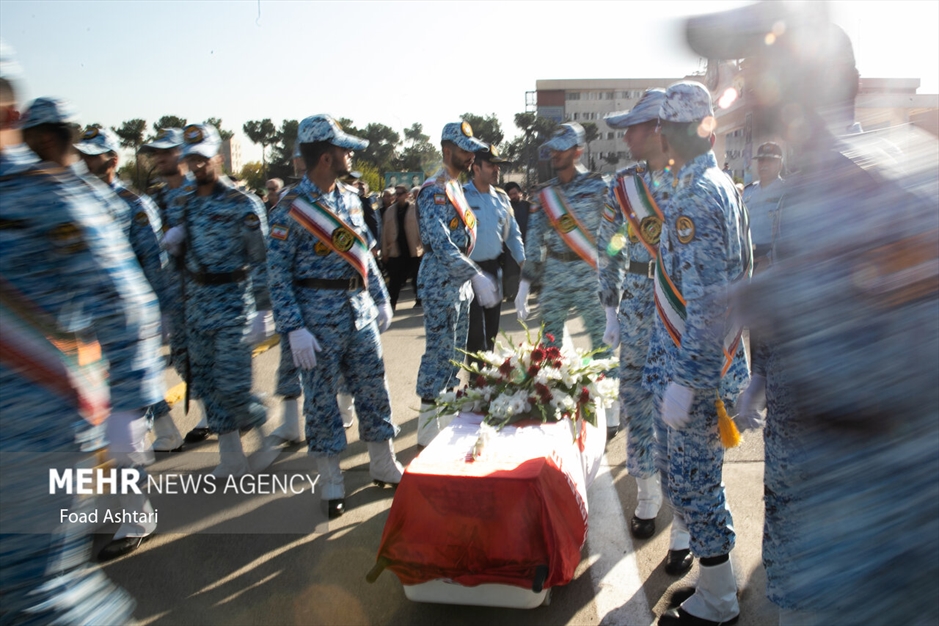 مراسم تشییع پیکر خلبان پیشکسوت محمود ضرابی