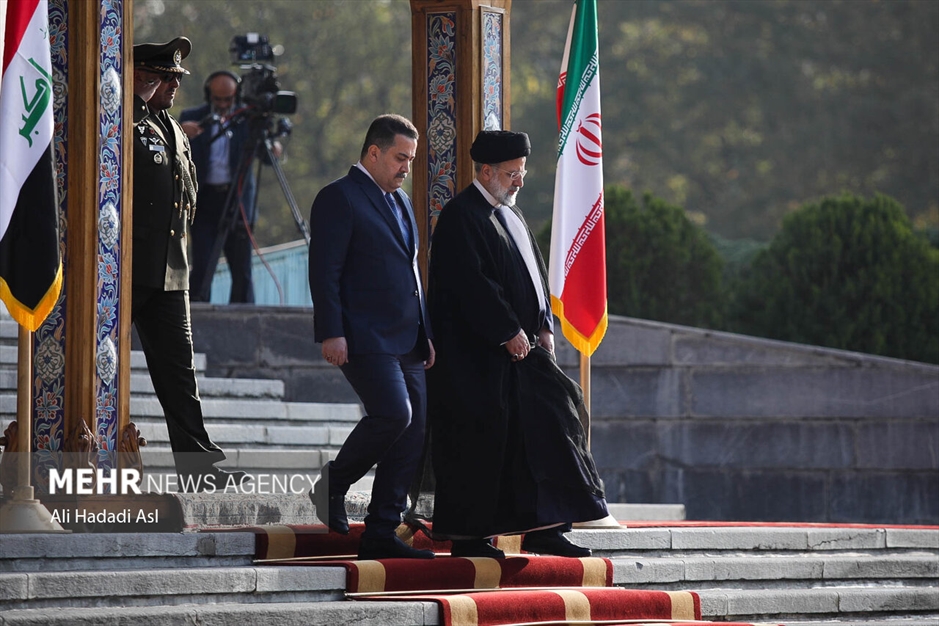 مراسم استقبال رسمی رئیس جمهور از نخست وزیر عراق