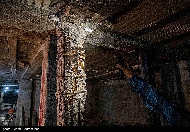 وضعیت ساختمان عدالت ۲ اهواز یکسال بعد از ریزش متروپل