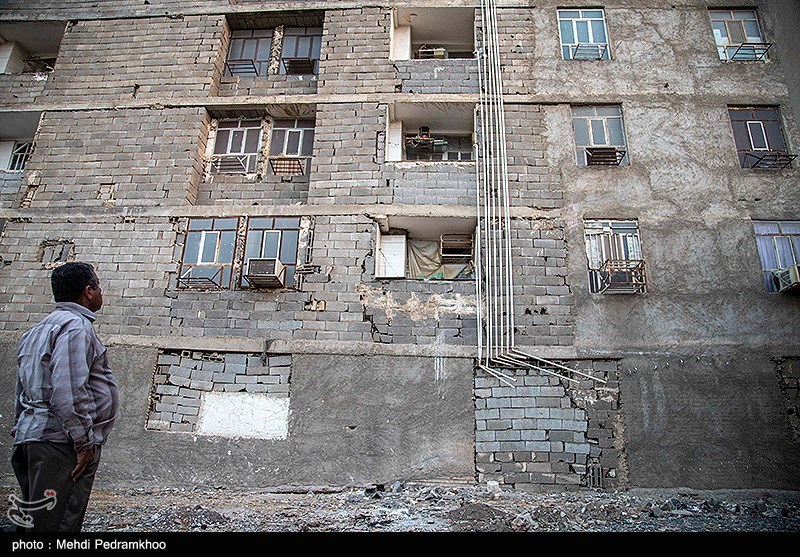 وضعیت ساختمان عدالت ۲ اهواز یکسال بعد از ریزش متروپل