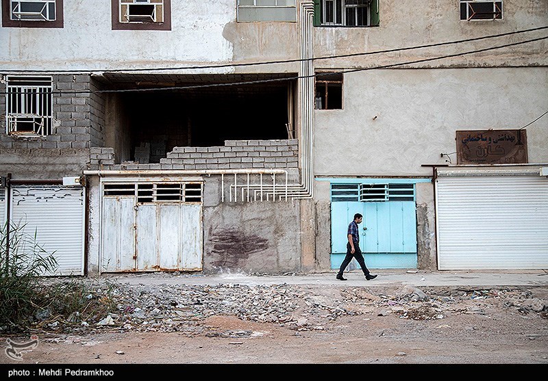 وضعیت ساختمان عدالت ۲ اهواز یکسال بعد از ریزش متروپل