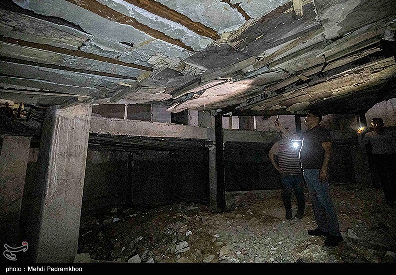 وضعیت ساختمان عدالت ۲ اهواز یکسال بعد از ریزش متروپل