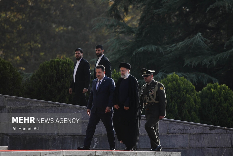 مراسم استقبال رسمی رئیس جمهور از نخست وزیر عراق