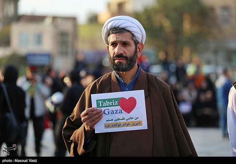 تجمع مردمی در حمایت از مردم مظلوم غزه - تبریز 