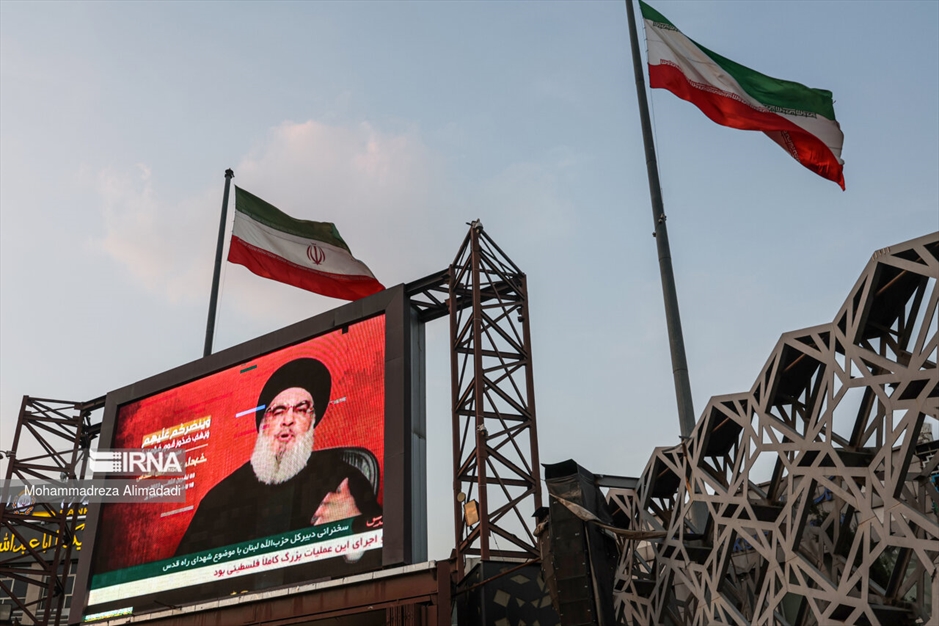 پخش سخنرانی دبیر کل حزب الله در تهران