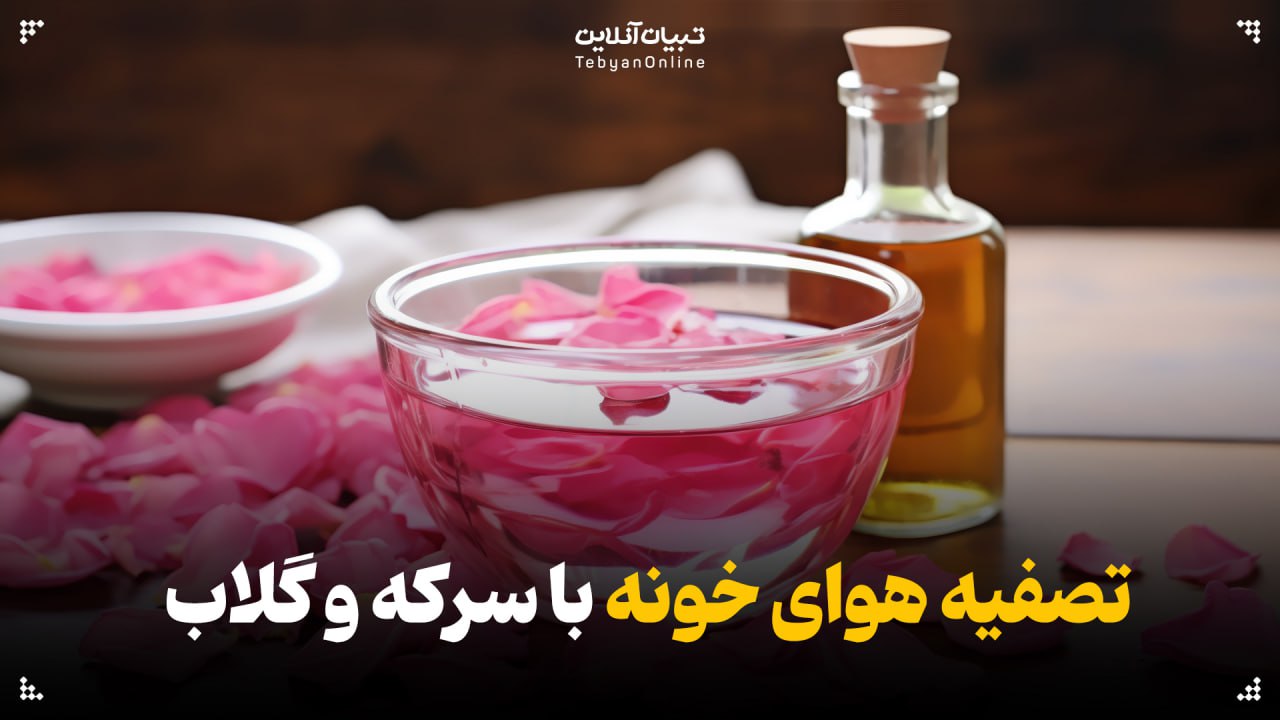 تصفیه هوای خونه با سرکه و گلاب