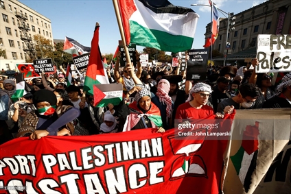 تظاهرات حمایتی از مردم غزه در نیویورک 