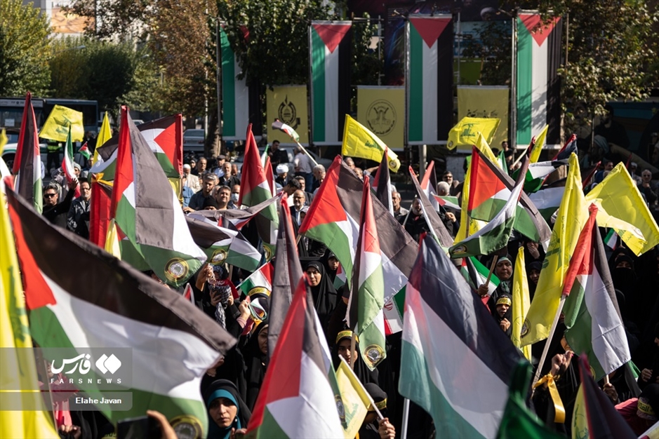 تجمع ضدصهیونیستی هیات‌های رزمندگان تهران