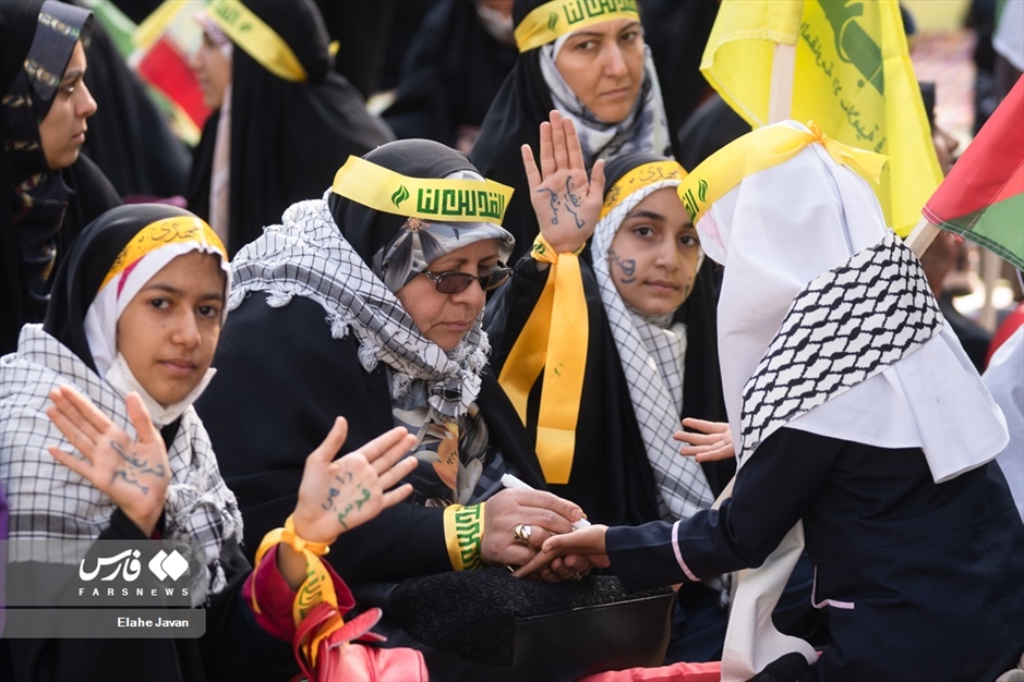 تجمع ضدصهیونیستی هیات‌های رزمندگان تهران