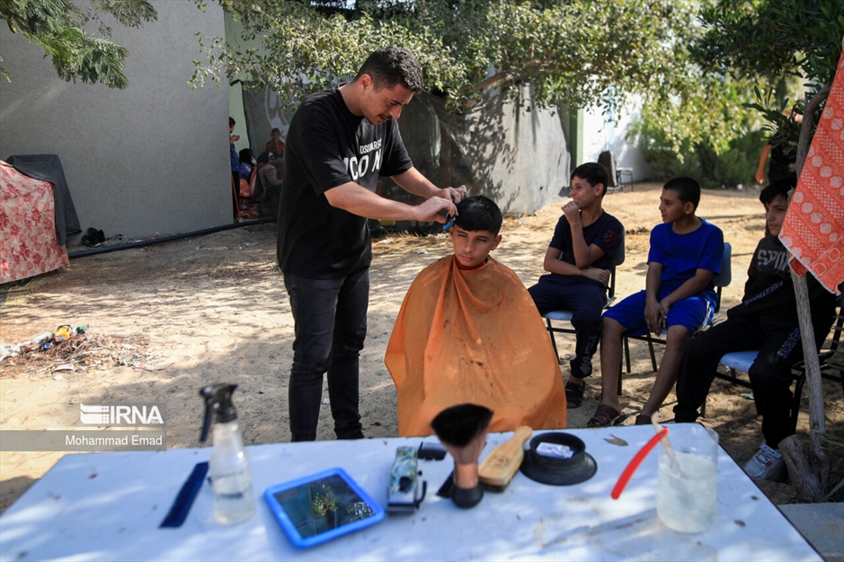 اسکان آوارگان جنگ در مدرسه سازمان ملل