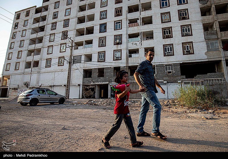 وضعیت ساختمان عدالت ۲ اهواز یکسال بعد از ریزش متروپل