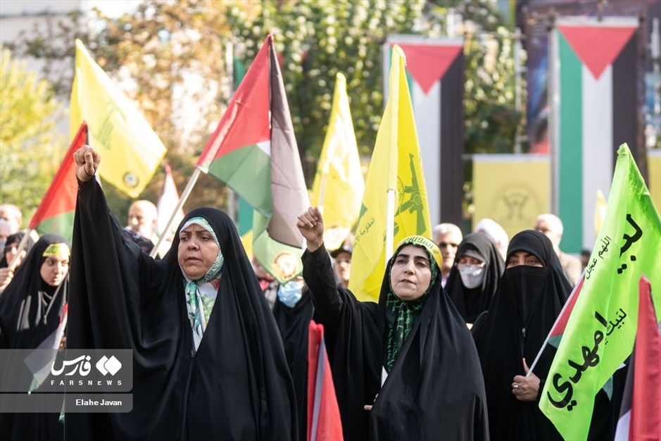 تجمع ضدصهیونیستی هیات‌های رزمندگان تهران