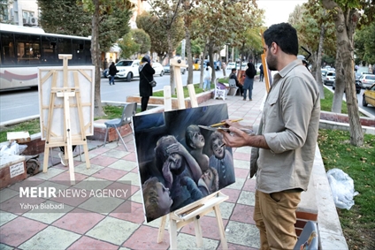 رویداد ملی نقاشی خیابانی «هنر راویان غزه» در کرمانشاه