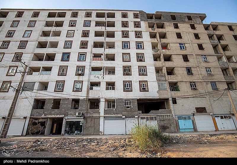 وضعیت ساختمان عدالت ۲ اهواز یکسال بعد از ریزش متروپل