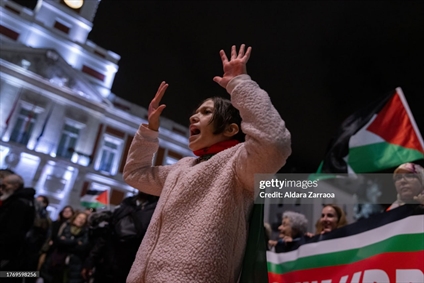 راهپیمایی در سوگ فلسطین در اسپانیا 