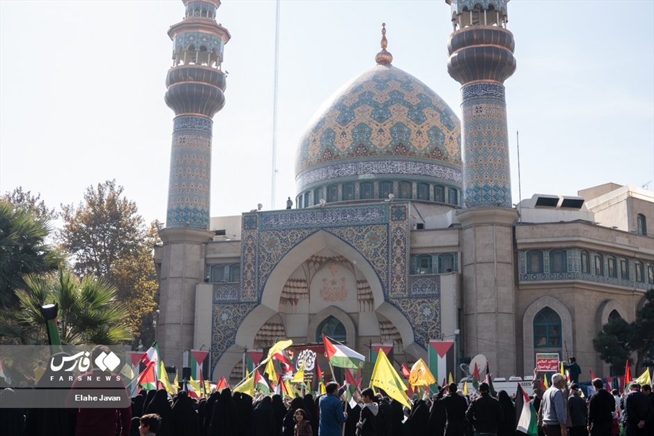 تجمع ضدصهیونیستی هیات‌های رزمندگان تهران