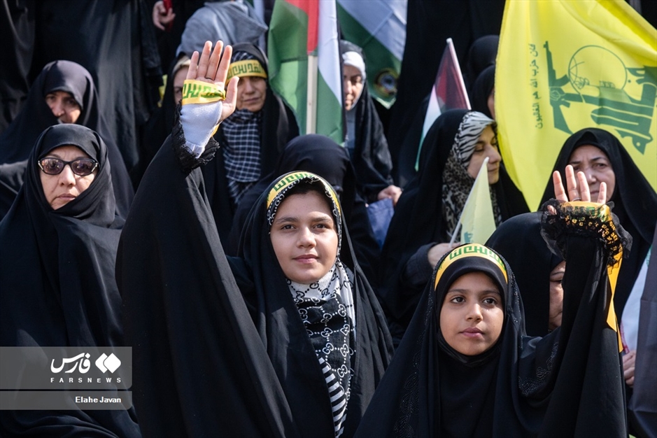 تجمع ضدصهیونیستی هیات‌های رزمندگان تهران