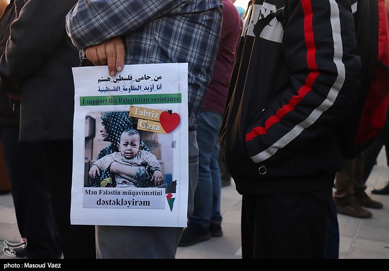 تجمع مردمی در حمایت از مردم مظلوم غزه - تبریز 