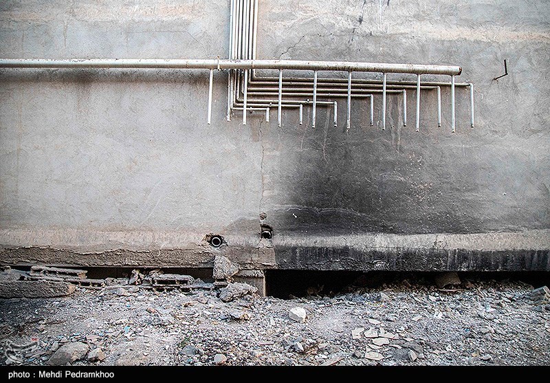 وضعیت ساختمان عدالت ۲ اهواز یکسال بعد از ریزش متروپل