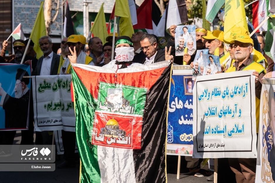 تجمع ضدصهیونیستی هیات‌های رزمندگان تهران