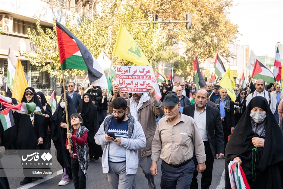 تجمع ضدصهیونیستی هیات‌های رزمندگان تهران