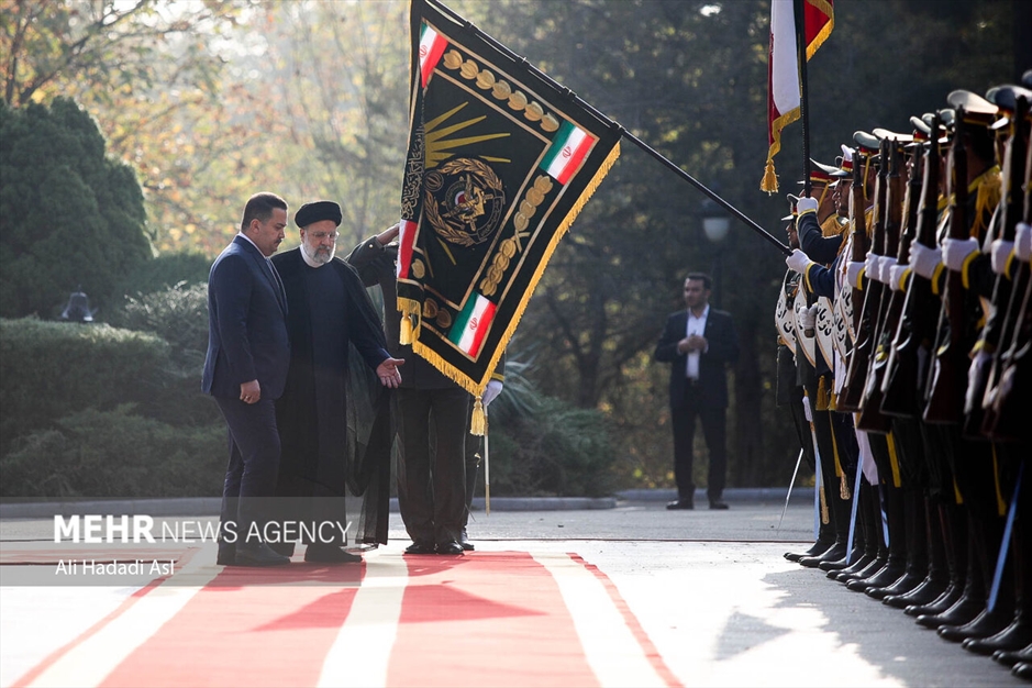 مراسم استقبال رسمی رئیس جمهور از نخست وزیر عراق