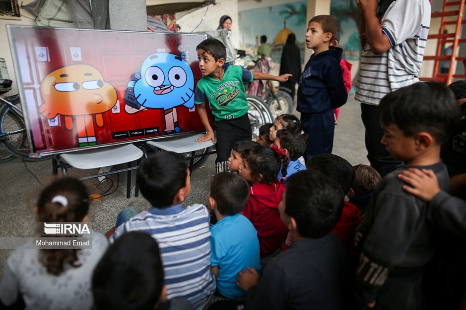 اسکان آوارگان جنگ در مدرسه سازمان ملل