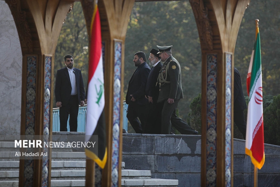 مراسم استقبال رسمی رئیس جمهور از نخست وزیر عراق